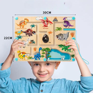 Magnetisch Dinosaurussen Labyrint | Educatief spel voor peuters 3+ – Plezierig leren kleuren en tellen 1